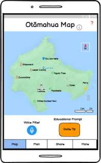 Otāmahua 地图主页，标注岛上各景点 POI